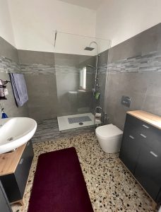 Modern bathroom in seaside home for sale in Specciolla Apulia Italy